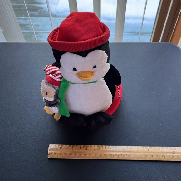 Hallmark Jingle Snow Time Pal Plush Penguin Sled Sings Talk & Moves - Picture 4 of 7